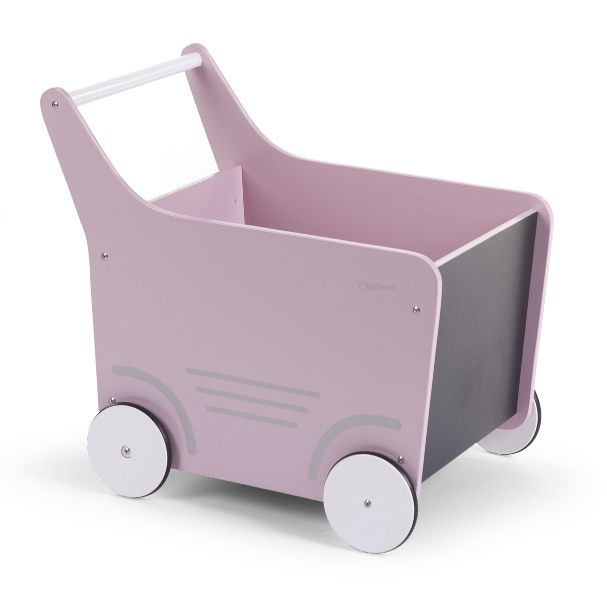 Dekorativní kočárek dřevěný Soft Pink