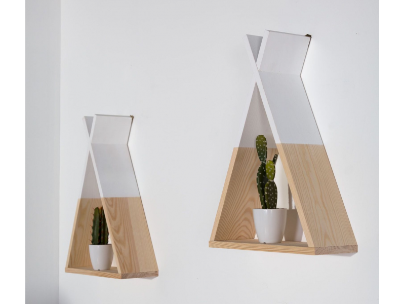 Police na stěnu Tipi Natural White