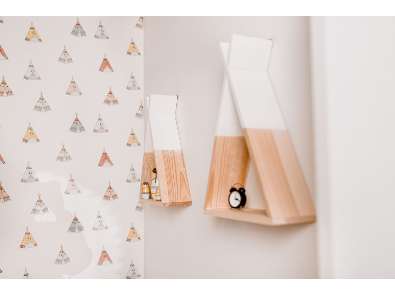 Police na stěnu Tipi Natural White