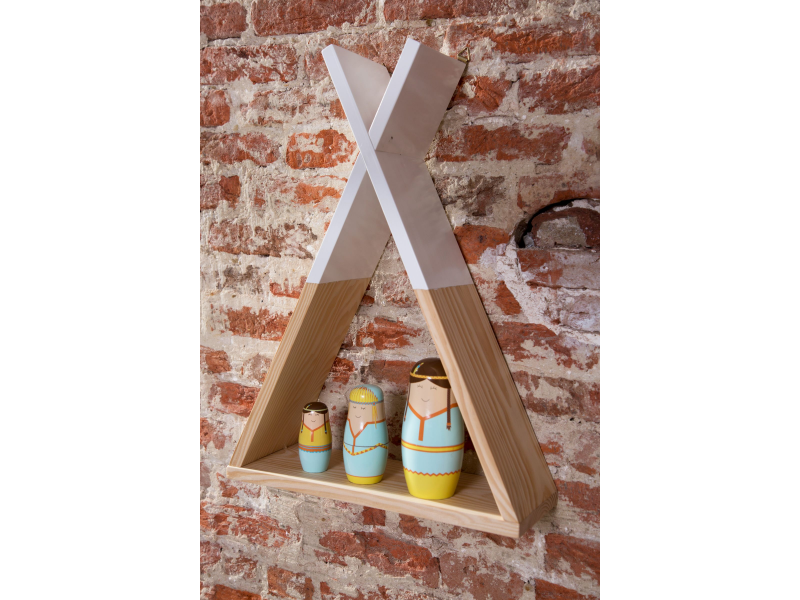 Police na stěnu Tipi Natural White