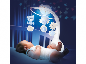 Hudební kolotoč s projekcí 3v1 modrý 3