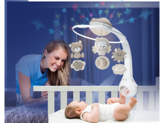 Hudební kolotoč s projekcí 3v1 ecru 3