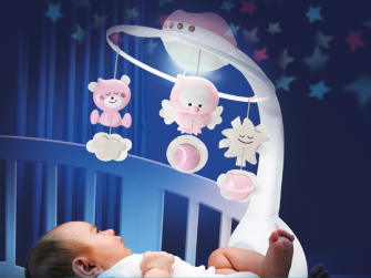 Hudební kolotoč s projekcí 3v1 Dusty Pink 3