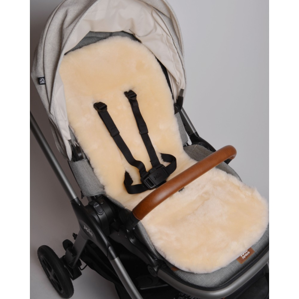 Podložka do kočárku jehněčí kůže Off White