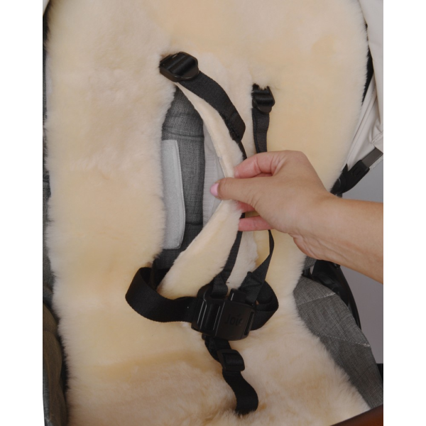 Podložka do kočárku jehněčí kůže Off White