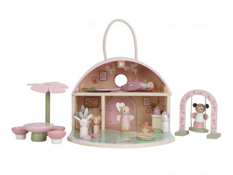 Domeček pro víly dřevěný přenosný Fairy Garden