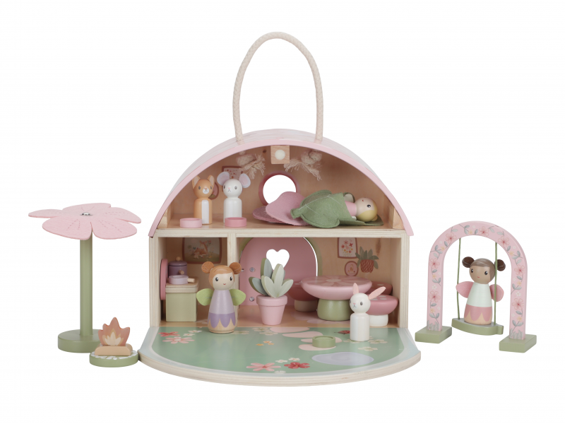 Domeček pro víly dřevěný přenosný Fairy Garden
