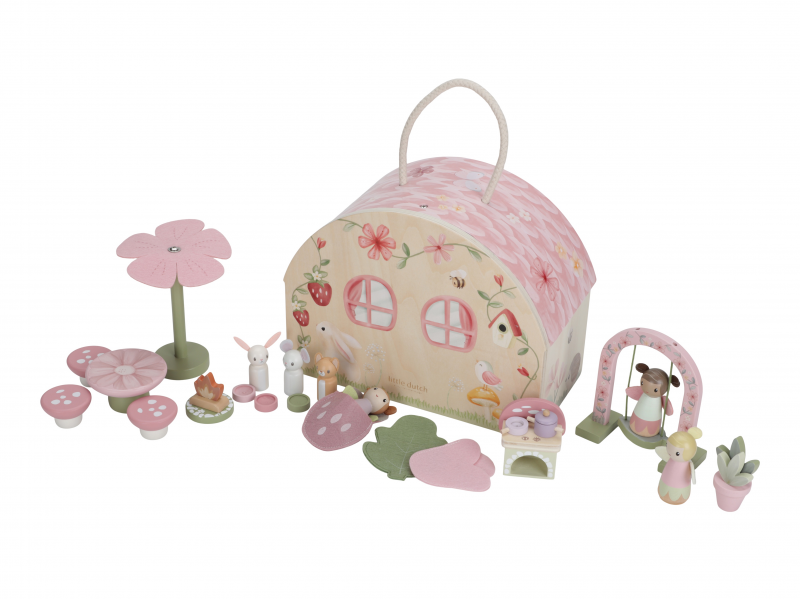 Domeček pro víly dřevěný přenosný Fairy Garden