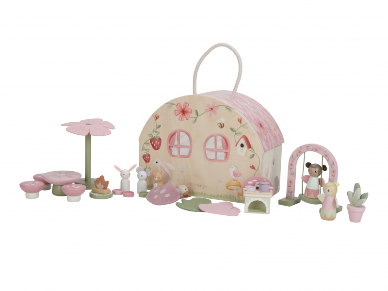 Domeček pro víly dřevěný přenosný Fairy Garden