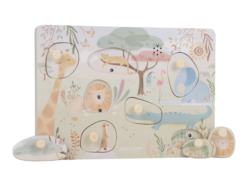 Vkládací puzzle se zvukem Safari Friends