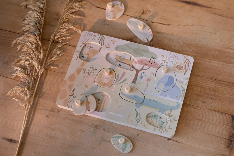 Vkládací puzzle se zvukem Safari Friends