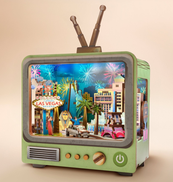 Stavebnice 3D s LED osvícením Las Vegas