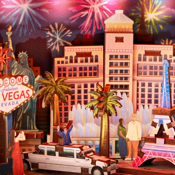 Stavebnice 3D s LED osvícením Las Vegas