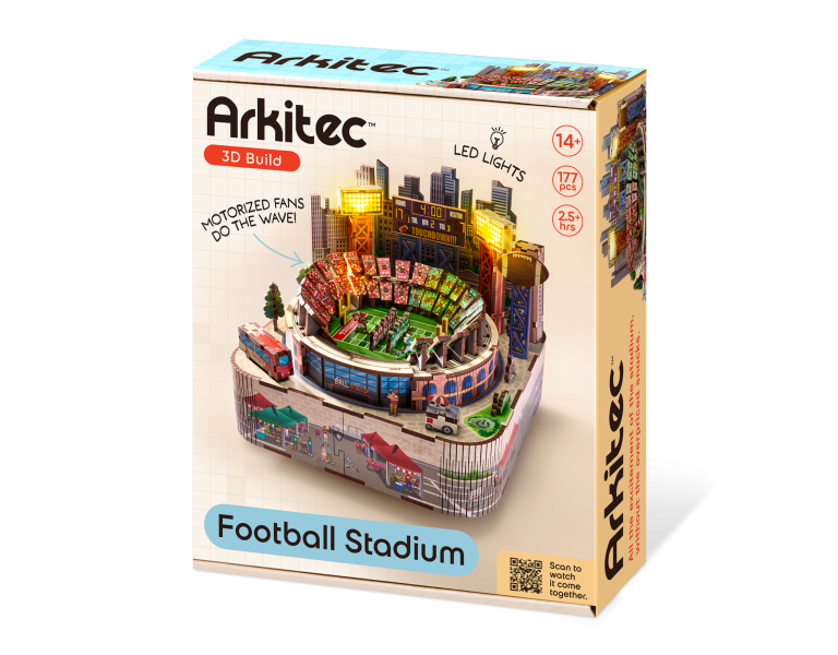 Stavebnice 3D s LED osvícením Fotbalový stadion