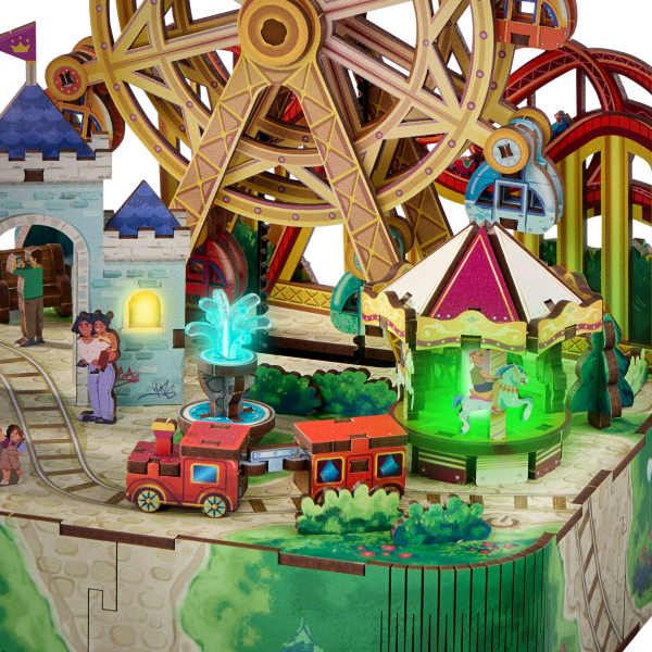 Stavebnice 3D s LED osvícením Zábavní park