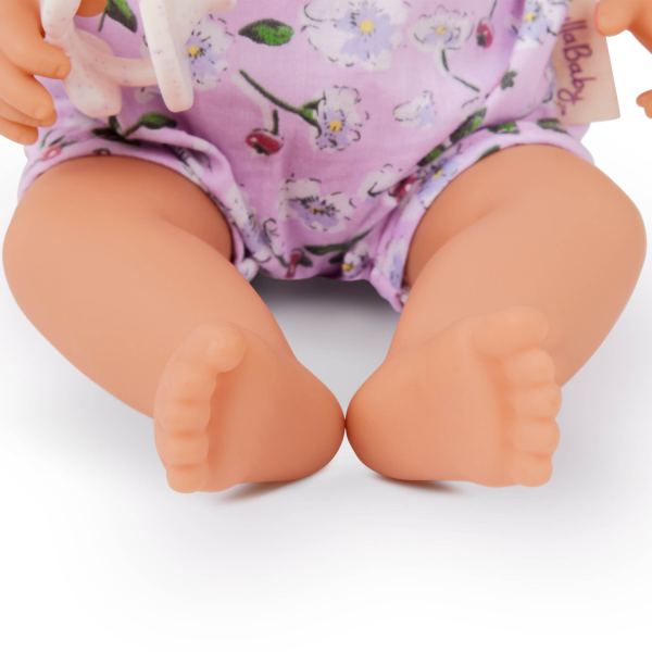 Panenka 35 cm v overalu s čelenkou Floral Lila