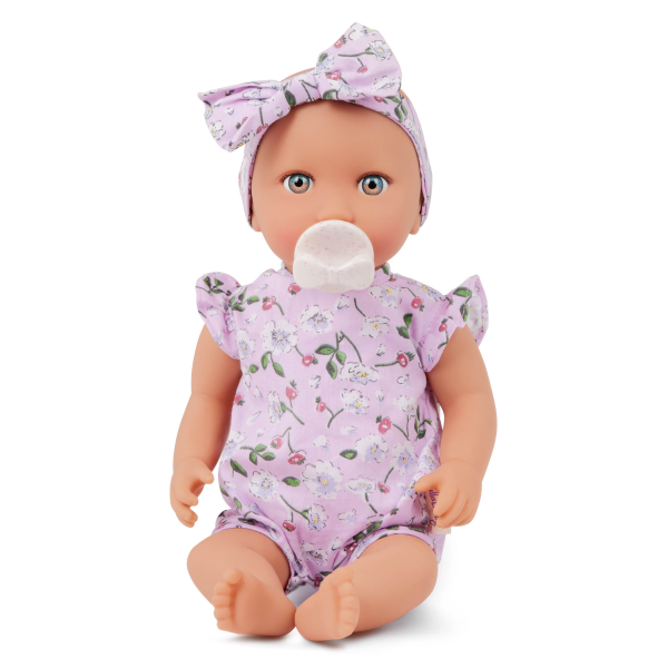 Panenka 35 cm v overalu s čelenkou Floral Lila