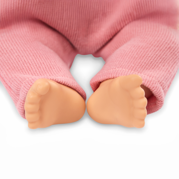 Panenka 35 cm v overalu s čelenkou Pink